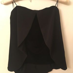 NWOT Zara strapless velvet top, sz. S